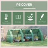 NicBex 9' x 3' x 3' Galvanized Raised Garden Bed with Mini PVC Greenhouse Cover Garden Sheds with Roll-Up Windows for Flowers, Fruits, Green - 3 of 4