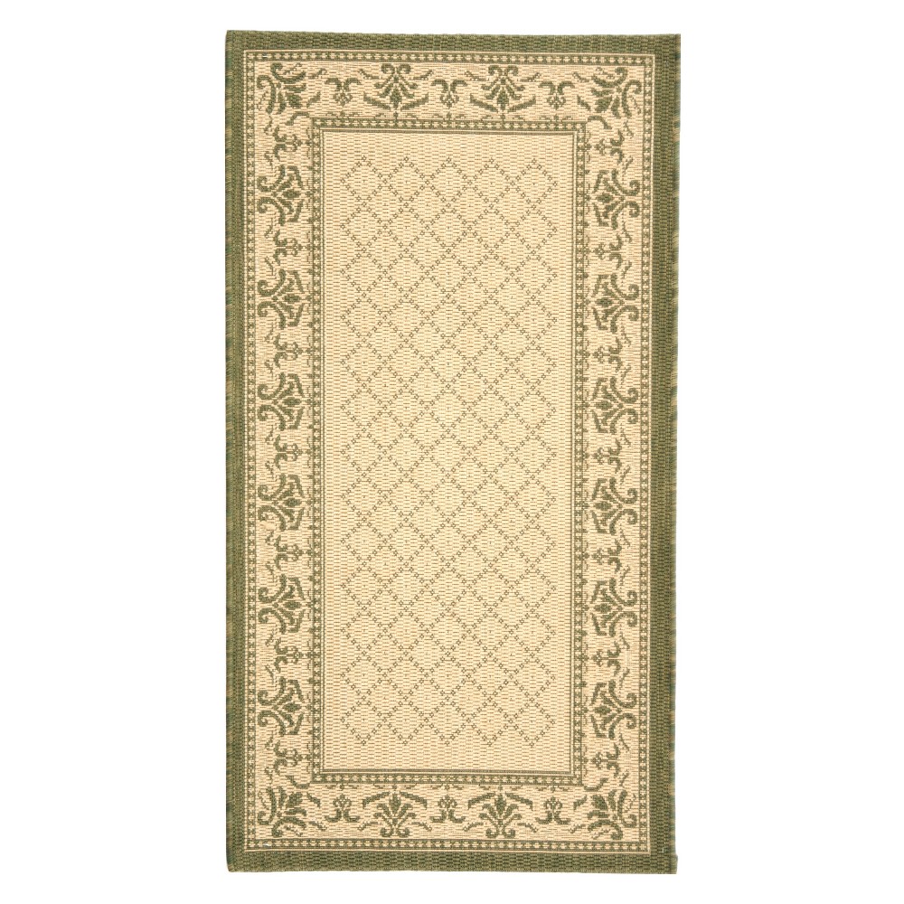  Camille Outdoor Rug Natural/Olive