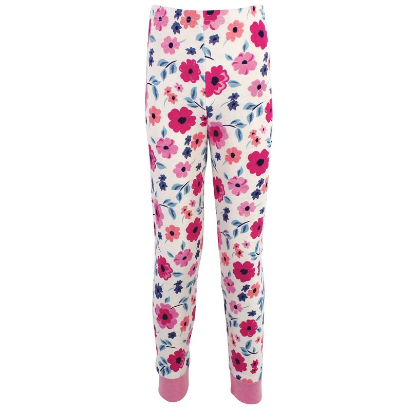 Touched by Nature Baby Girl Organic Cotton Tight-Fit Pajama Set, Garden Floral, 3 of 5