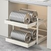 COZONY 2-Tier Pull Out Cabinet Organizer with Adjustable Shelves, Smooth Glide Storage Solution for Kitchen Bathroom Laundry Office - 3 of 4