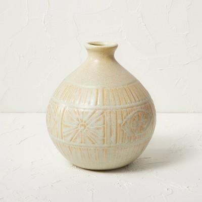 Teal Embossed Vase - Opalhouse™ designed with Jungalow™