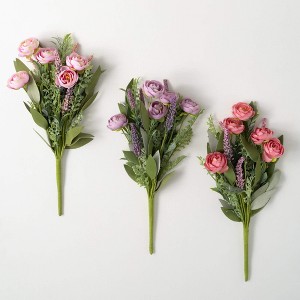 Sullivans Artificial 19" Ranunculus Heather Bush Set of 3 - 1 of 2
