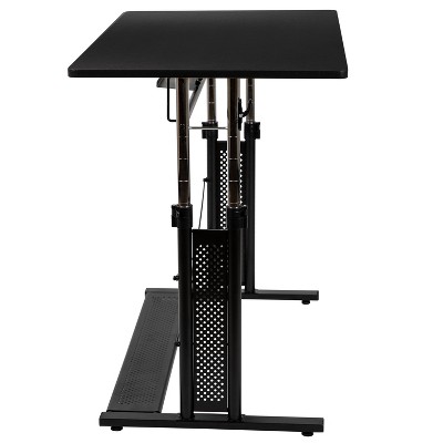 Modern Black 39.3" Adjustable Height Steel Sit/Stand Desk