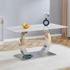 Rectangular Dining Table,Dining Table With Sintered Stone Tabletop And Stainless Steel Table Legs,Sintered Stone Dining Table-Coolbibila - 2 of 4