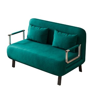 TIRAMISUBEST 3-in-1 Antique Green Convertible Sleeper Chair,Fold Sofa Bed,Adjustable Backrest, Lounge to Twin Bed, Space-Saving for Small Spaces - 1 of 4
