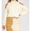 Women's BALLOON SLEEVE CUTOUT KNIT - Blue Blush - 2 of 4