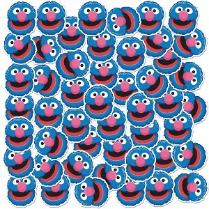 Sesame Street Grover Face 50ct Vinyl Large Deluxe Stickers Variety Pack - 1 of 4