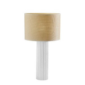 Adesso Primrose Large Table Lamp White: Ceramic Body, 3-Way Switch, UL Listed, 28.75" Tall - 1 of 4