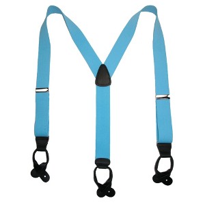 CTM Men's Elastic Button End Dress Suspender with Bachelor Buttons - 1 of 4
