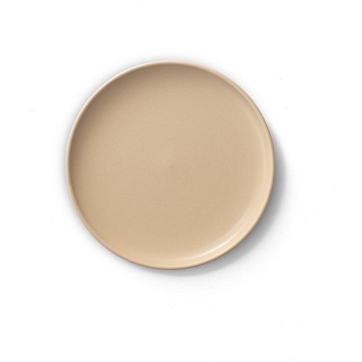 Matte Beige Ceramic 8" Salad and Dessert Plates Set of 6