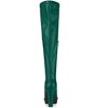 Allegra K Women's Platform Heels Chunky Heel Over Knee High Boots - 4 of 4