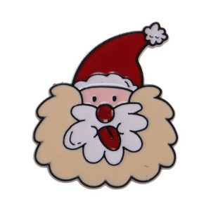 Unique Bargains Christmas Brooches Series Alloy Dripping Wax White Red 0.87"x1.02" 1 Pcs - 1 of 4