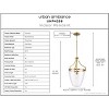 Urban Ambiance Luxury Transitional Pendant 23.375''H x 15.25''W,  Brushed Bronze Finish,  Coronado Collection, UHP4256 - 3 of 4