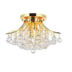 Elegant Lighting Toureg 6 light Gold Flush Mount Clear Royal Cut Crystal - 1 of 4