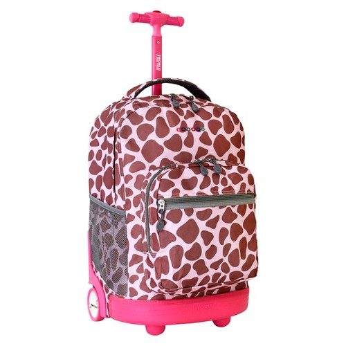 'J World 18'' Sunrise Rolling Backpack - Pink Zulu, Girl's, Size: Small'