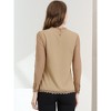 INSPIRE CHIC Women's Elegant Lace Sleeve Scalloped Trim Summer Casual Chiffon Blouse - 3 of 4
