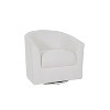Set of 2 Liria Wooden Upholstered Barrel Chair for Livingroom with Metal Swivel Base | ARTFUL LIVING DESIGN - 3 of 4
