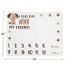 Sweet Jojo Designs Dog Birthday Milestone Blanket Woof Brown and White - 3 of 4