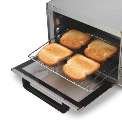 Stainless Steel 4-Slice Air Fryer Toaster Oven with Auto Shutoff