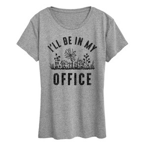 Women's - Instant Message - Ill Be In My Office Short Sleeve Graphic T-Shirt - 1 of 4