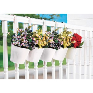 Outdoor Multi Color Hanging Planters, Set of 5 - 1 of 1