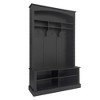 Cesicia 47.2'' Wide Hall Tree with Bench, Shoe Storage, 3 Hanging Hooks & Open Storage Space, Coat Rack - 2 of 4