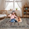 COZONY Washable Vintage Medallion Low Pile Non-Slip Area Rug for Living Room Bedroom Kitchen - 4 of 4