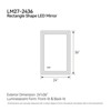 ALEXOUN Bathroom Mirror - Mirror for Wall , Shatterproof Tempered Glass – Frameless Design for Bathrooms, Bedrooms & Vanities | Easy Setup - 3 of 4
