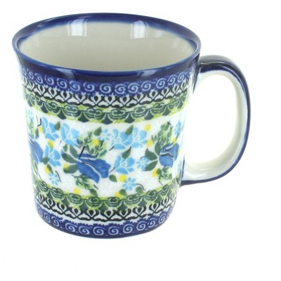 Blue Rose Polish Pottery Blue Cottage Coffee Mug