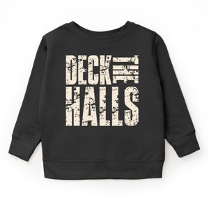 Deck the Halls Block Distressed - Youth Graphic Sweatshirt - 1 of 3