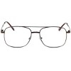 Calabria 8151 Mens Aviator Reading Glasses | Lightweight & Comfortable | Metal Frame | Silicone Nose Pads | 5.25 x 1.6 | Brown | +1.50 - 2 of 4