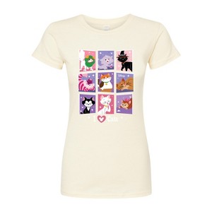 Women's - Disney Classics - Grid Of Assorted Cats Fitted Graphic T-Shirt - 1 of 3