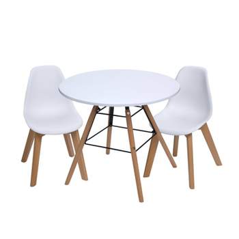 3pc Modern Kids' Round Table and Chair Set - Gift Mark