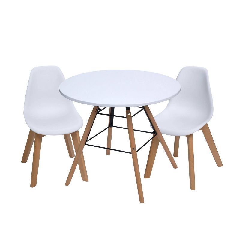 3pc Modern Kids' Round Table and Chair Set - Gift Mark, 1 of 4