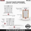 Rev-A-Shelf RV-18KD Series 35-Quart Kitchen Cabinet Pullout Waste Container - 4 of 4