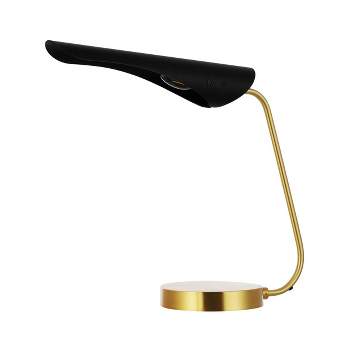 Fynn 16.5 Inch Iron Table Lamp - Black/Brass - Safavieh.