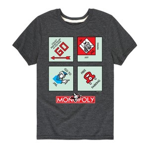 Boys' - Monopoly - Monopoly Corner Squares Short Sleeve Graphic T-Shirt - 1 of 4