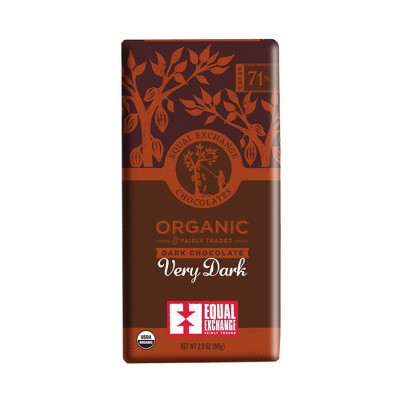 Equal Exchange Organic Fairly Traded 71% Very Dark Chocolate Bar - 2.8oz