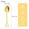 Unique Bargains Stainless Steel Espresso Sugar Cake Small Teaspoons 4 Pcs - 2 of 4