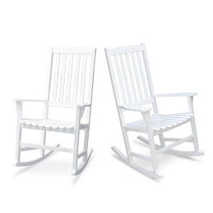 Alston 2pk Wood Porch Rocking Chairs - Cambridge Casual
 - 1 of 4