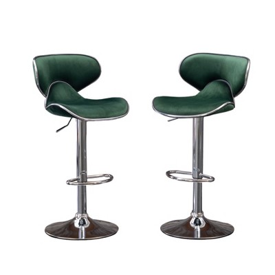 NicBex Dining Chairs Set of 2 Stool Upholstered Chair Airlift Adjustable Swivel Barstool with low-back style for Kitchen, Home Bar