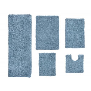 Fantasia Bath Rug Collection Cotton Shaggy Pattern Tufted Set of 5 Bath Rug Set - Home Weavers - 1 of 3