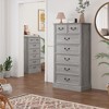 7 Drawers Dresser for Bedroom, Wood Modern Dresser Chest of Drawers Organizer Storage,Vintage Design - 3 of 4