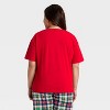 Women's "Cabin Crew" Short Sleeve Holiday Matching Family Pajama Shirt - Wondershop™ Red - 2 of 4