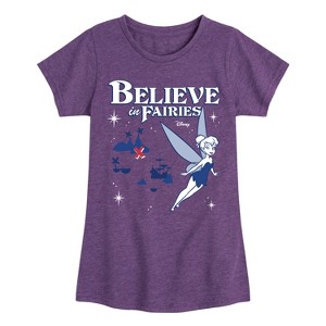 Girls' - Disney - Peter Pan Fitted Short Sleeve Graphic T-Shirt - 1 of 4