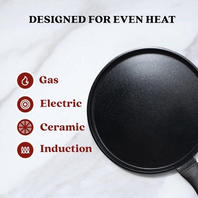 Alva Energy Black Ceramic Nonstick Griddle Pan with Stay Cool Handle