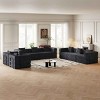 8 Seater Folding Sofa Bed for Living Room or Bedroom, Convertible Sofa with Cushions and Storage Pockets, Corduroy Fabric Sofa-Coolbibila - 2 of 4