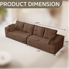 WJSHome 134" Modular Sectional Cloud Couches, Upholstered Deep Seat Boneless Sofa for Living Room - 2 of 4