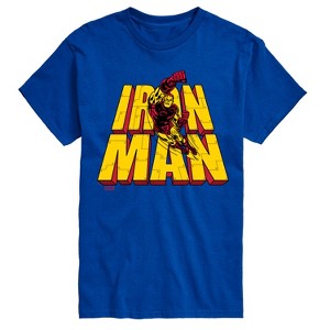 Men's - Marvel - Iron Man Stacked Name Oversized Short Sleeve Graphic T-Shirt - 1 of 4
