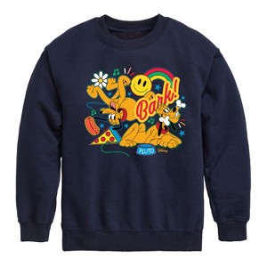 Boys' - Disney - Pluto Collage Graphic Long Sleeve Fleece Sweatshirt - 1 of 4